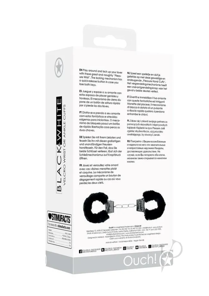 Anal Ouch Ouch Velcro Handanklecuffs Black Anal Ouch Ouch Velcro Handanklecuffs Black