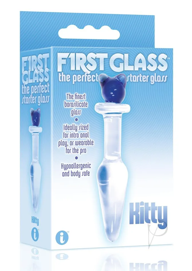 Anal THE 9S First Glass Kitty Love Plug Blue