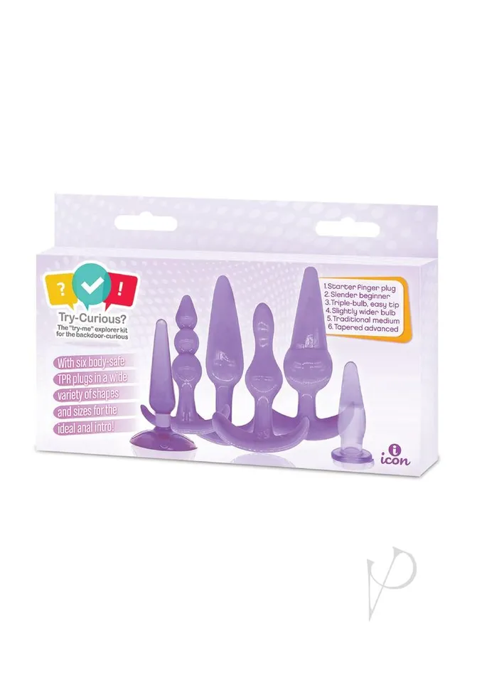 Anal TryCurious Try Curious Anal Plug Kit Purple