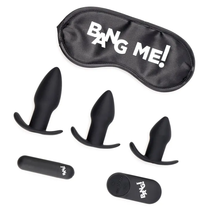 Anal XR Brands Backdoor Adventure Remote Control 3 Piece Butt Plug Vibe Kit