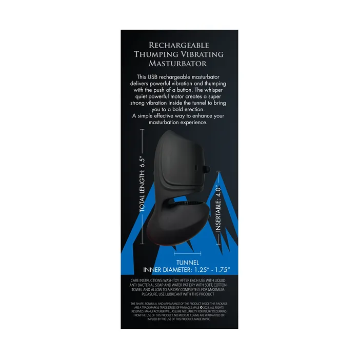 BALTO Vibrators PINNACLE THUMP HEAD STIM BLK BALTO Vibrators PINNACLE THUMP HEAD STIM BLK