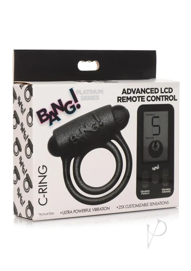 Bang 25x Silicone Cockring Wremote Blk BANG Anal