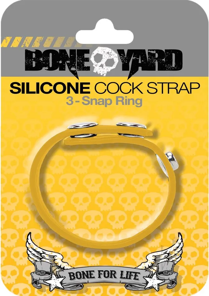 Boneyard Female Sex Toys Boneyard Silicone Cock Strap Yellow