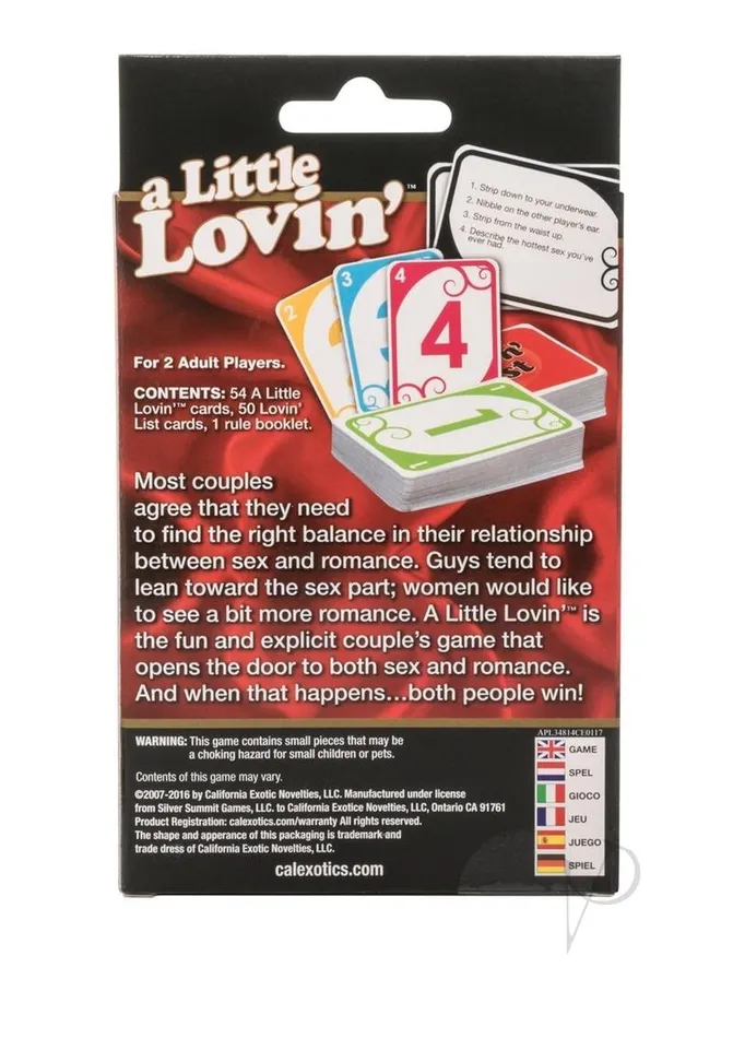 CalExotics Games A Little Lovin Game CalExotics Games A Little Lovin Game