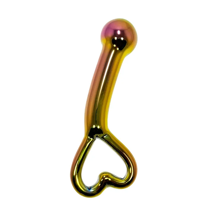 Castle Female Sex Toys Fetish Pleasure Play Iridescent Glass Wand With Heart Handle Castle Female Sex Toys Fetish Pleasure Play Iridescent Glass Wand With Heart Handle