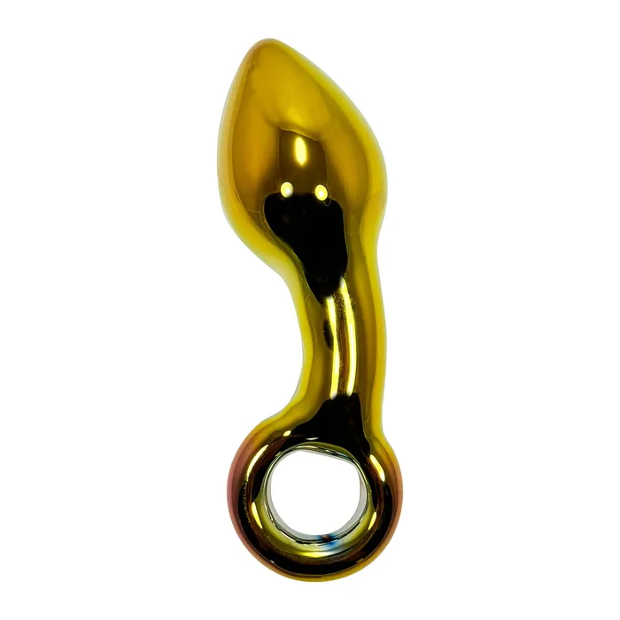 Castle Male Sex Toys Fetish Pleasure Play Glass Iridescent Butt Plug With ORing Castle Male Sex Toys Fetish Pleasure Play Glass Iridescent Butt Plug With ORing