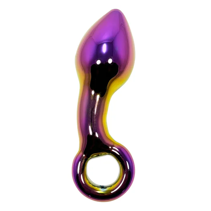 Castle Male Sex Toys Fetish Pleasure Play Glass Iridescent Butt Plug With ORing Castle Male Sex Toys Fetish Pleasure Play Glass Iridescent Butt Plug With ORing