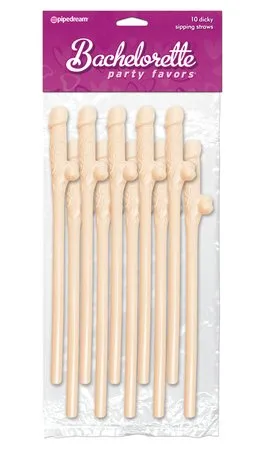 Castle Megastore Vibrators Dicky Sipping Straws 10pk