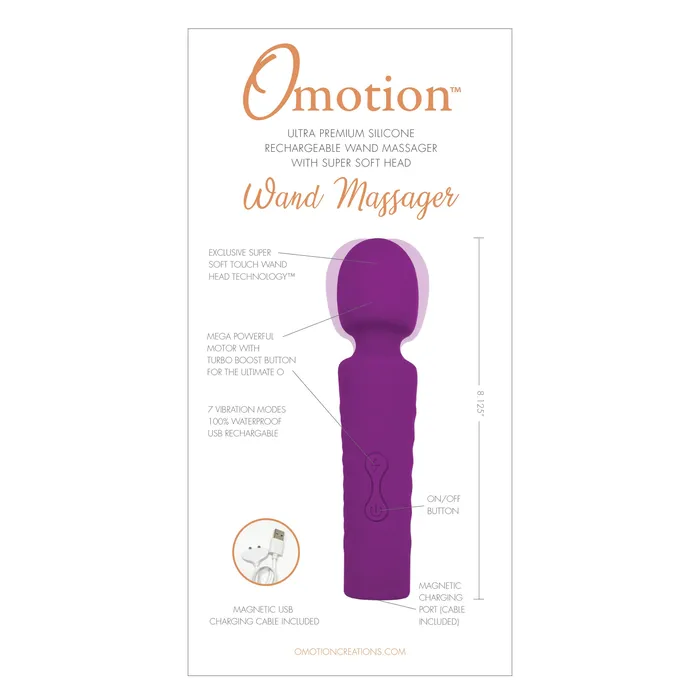 Castle Megastore Vibrators Omotion Wand Massager Purple
