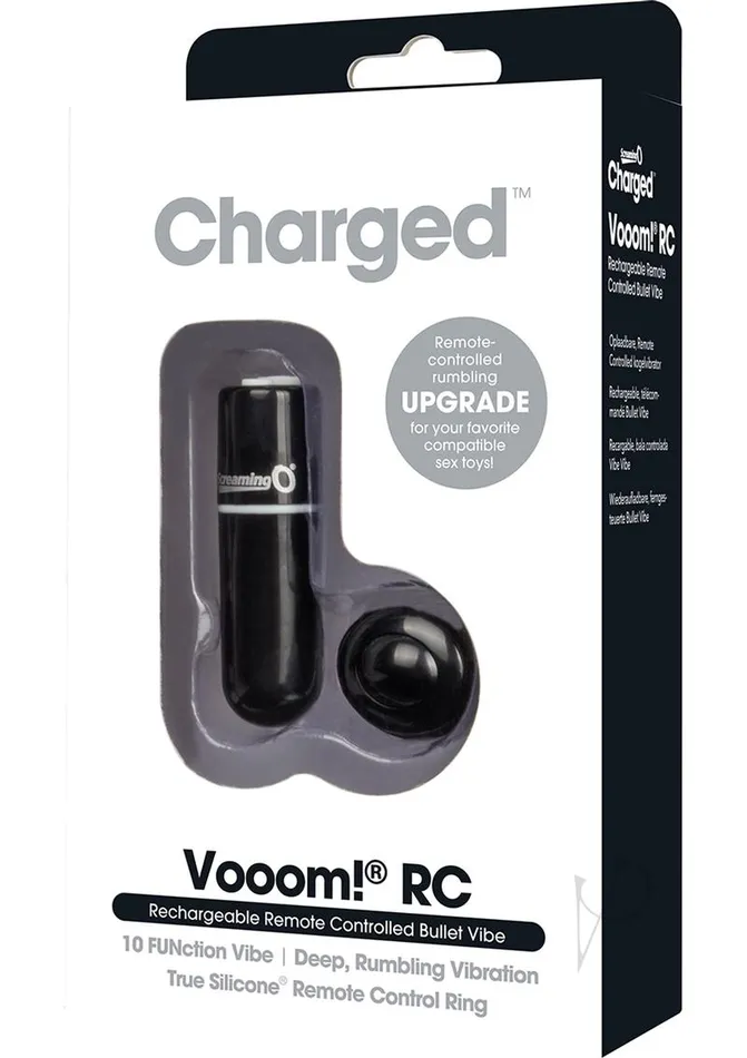 Charged Female Sex Toys Charged Vooom Remote C Bullet Blkindv