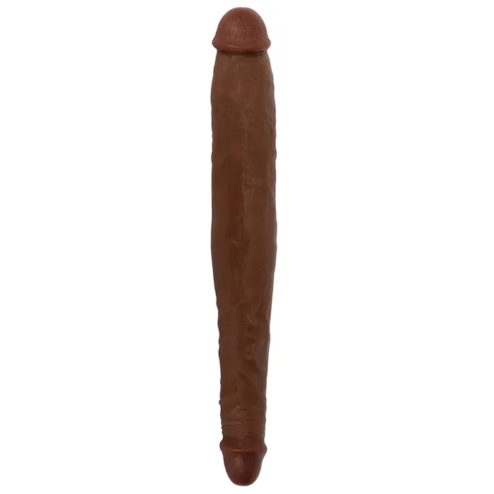 Curve Toys Dildos Jock 13 Inch Tapered Double Dong Brown Bulk