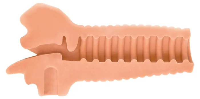 Curve Toys Male Sex Toys Mistress Courtney Vibrating Mouth Stroker Flesh