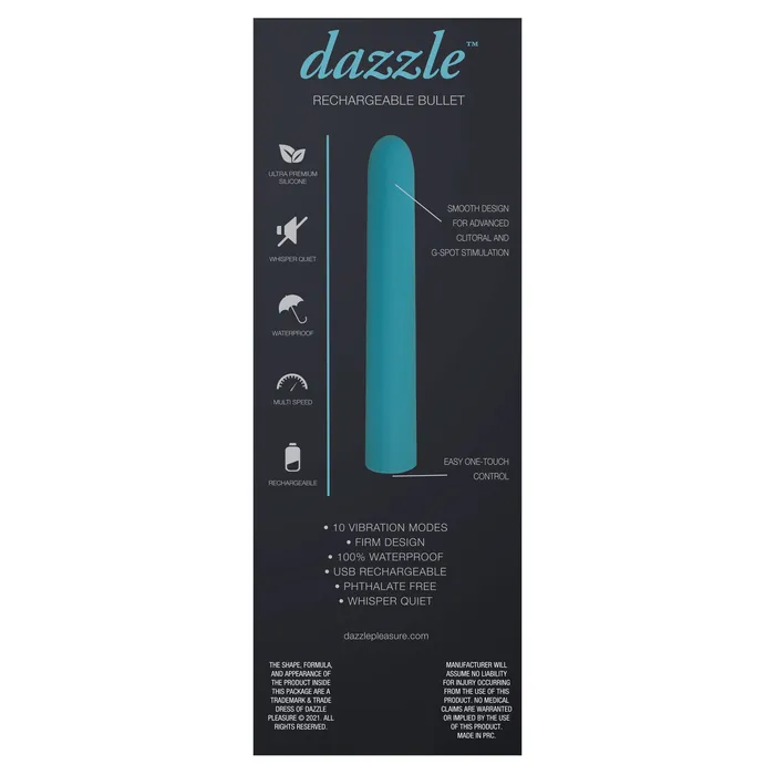 Dazzle Teal Bullet Supreme Castle Megastore Vibrators