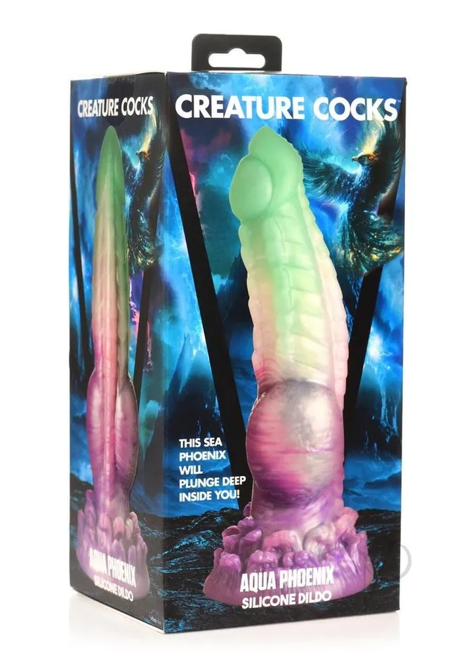 Dildos Creature Cocks Creature Cocks Aqua Phoenix Silicone Dildo