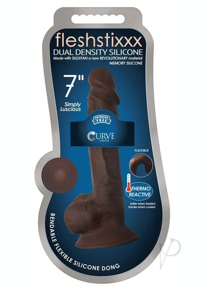 Dildos FleshStixxx Fleshstixxx Dual Dense Wballs 7 Choco