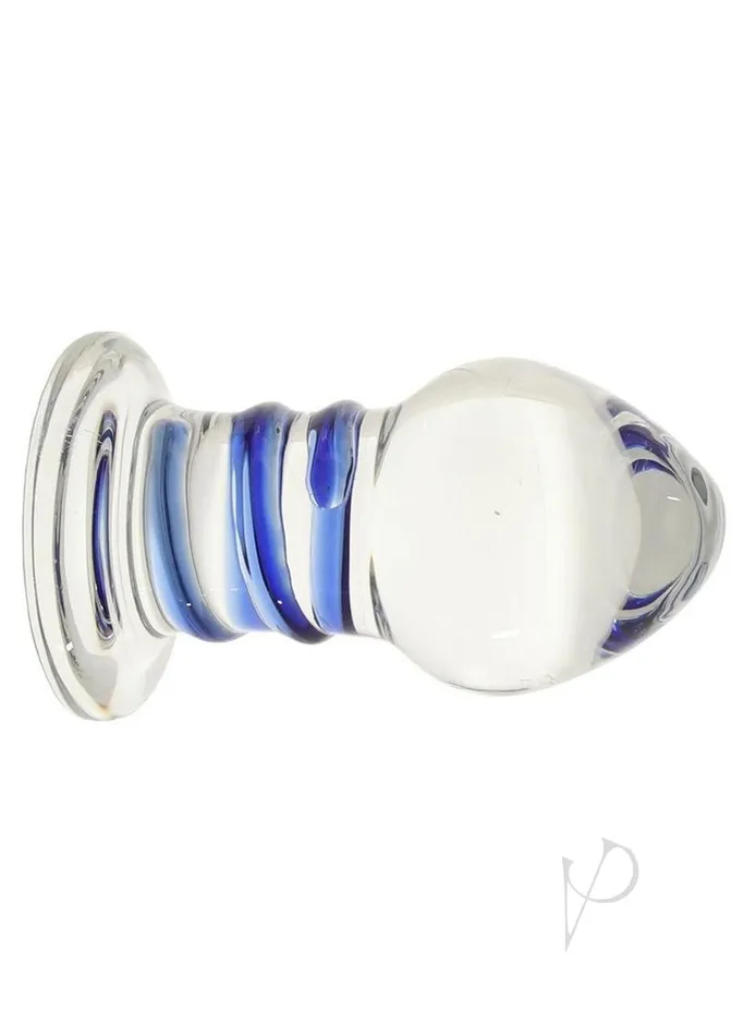 Dildos Glas Swirly Dildo and Buttplug Set Clearblue Dildos Glas Swirly Dildo and Buttplug Set Clearblue