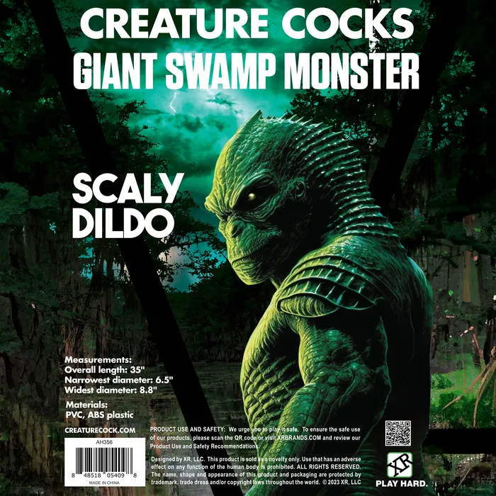 Dildos XR Brands Scaly Swamp Monster 3 Foot Giant Dildo