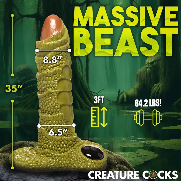 Dildos XR Brands Scaly Swamp Monster 3 Foot Giant Dildo