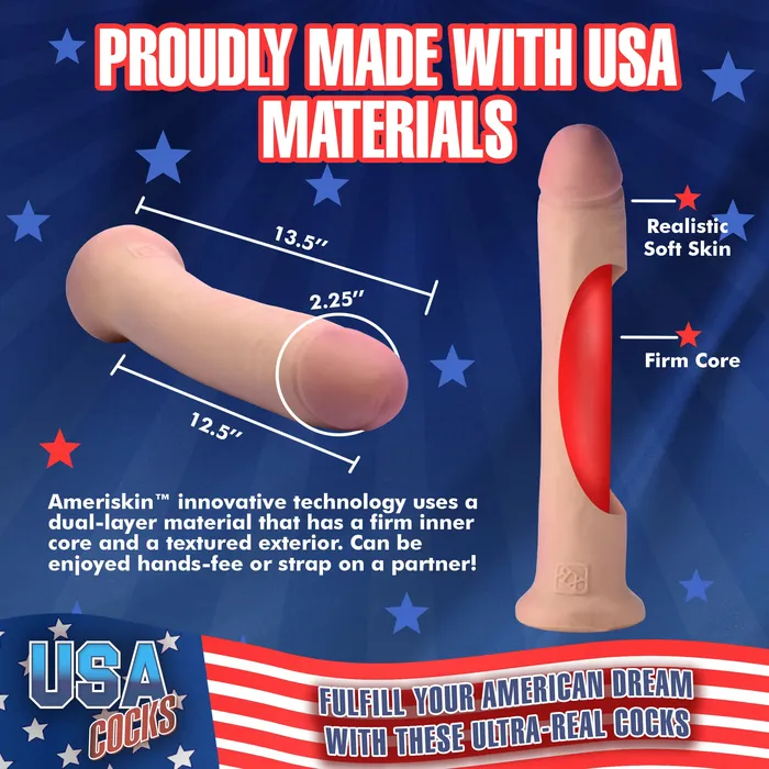 Dildos XR Brands Ultra Real Dual Layer Suction Cup Dildo Without Balls