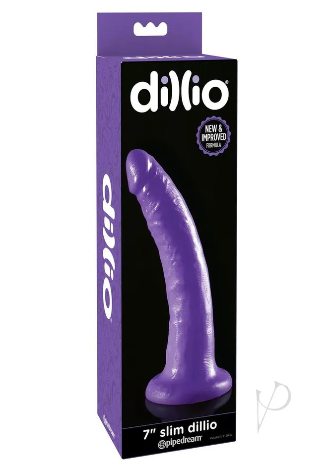 Dillio Slim 7 Purple Dillio Dildos