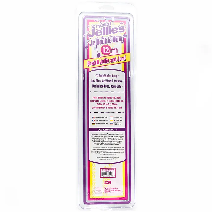 Doc Johnson Dildos Doc Johnson Crystal Jellies 12 Inch Realistic Double Dildo