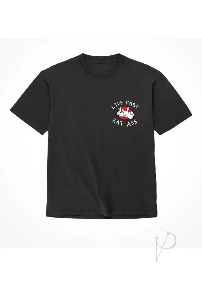 Doc Johnson Enterprises Alf Live Fast Eat Ass Tshirt Sm Blk Anal