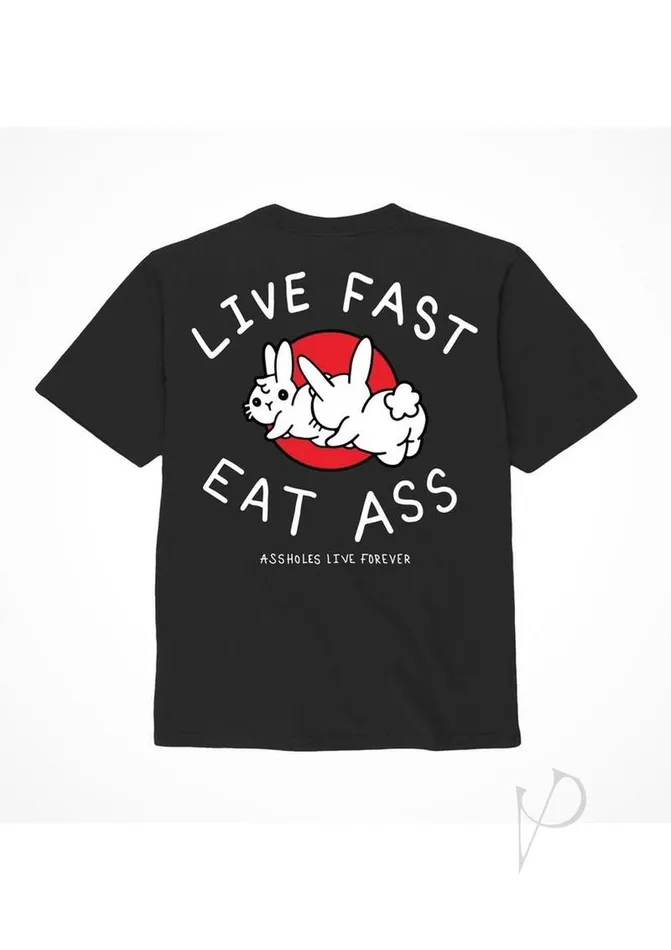 Doc Johnson Enterprises Alf Live Fast Eat Ass Tshirt Sm Blk Anal