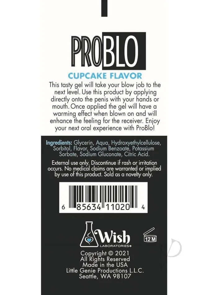 Enhancers Problo Problo Oral Gel Cupcake 10ml 65bowl Enhancers Problo Problo Oral Gel Cupcake 10ml 65bowl