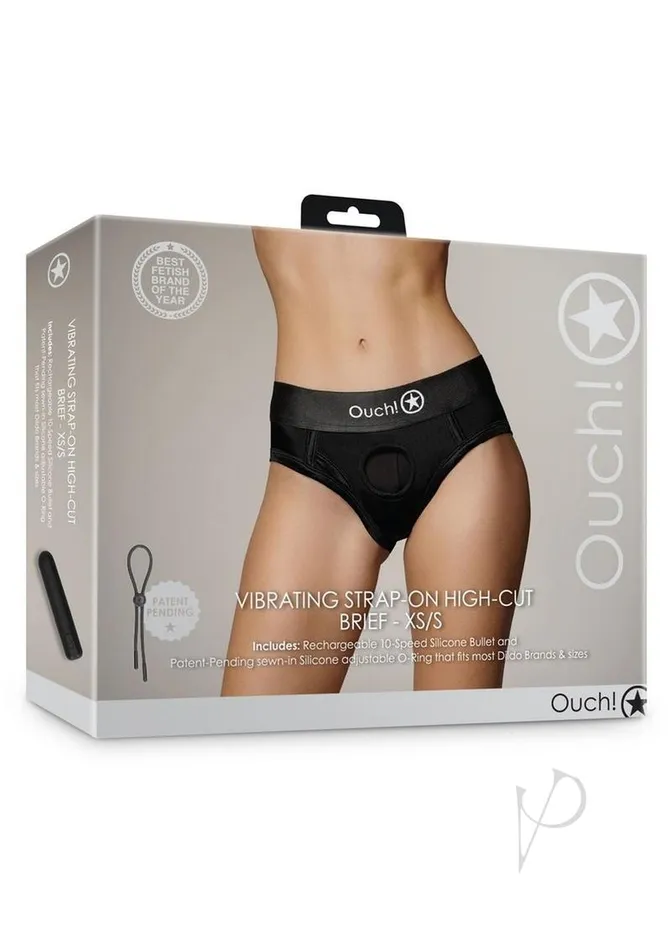 Female Sex Toys Ouch Vibe Strap On High Cut Xssm Blk Ouch
