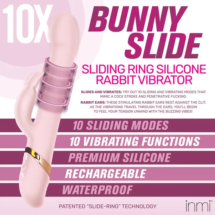Female Sex Toys XR Brands Bunny Slide Vibrator