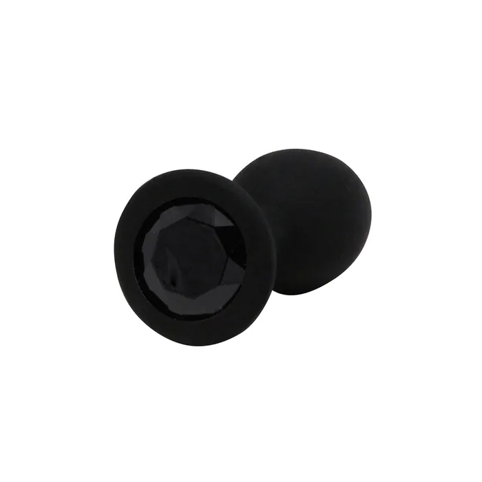 Fetish Pleasure Play Small Silicone Black Jewel Butt Plug Castle Megastore Anal