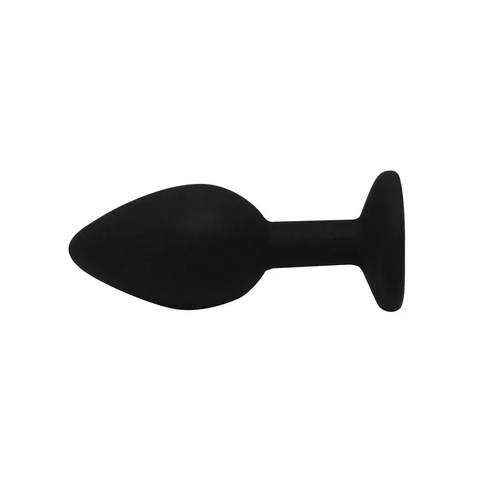 Fetish Pleasure Play Small Silicone Black Jewel Butt Plug Castle Megastore Anal