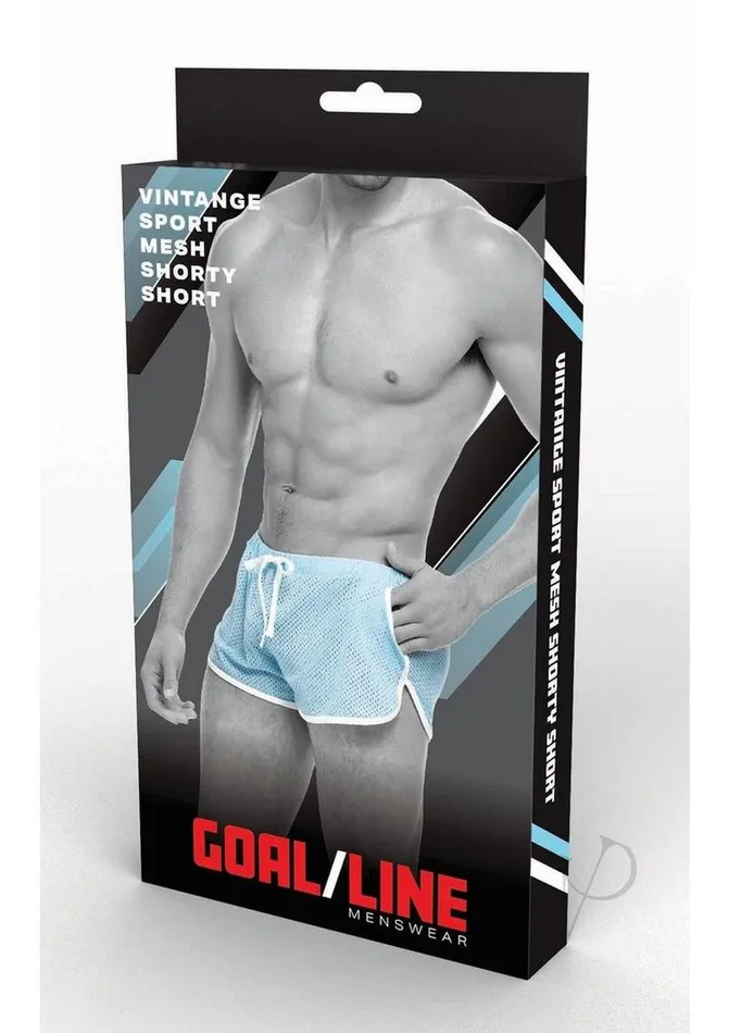 Goal Line Side Split Mesh Short Lxl Blu Goal Line Male Sex Toys