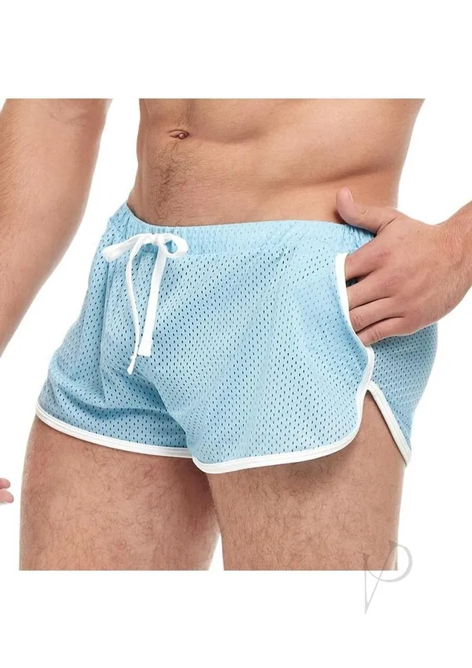 Goal Line Side Split Mesh Short Lxl Blu Goal Line Male Sex Toys