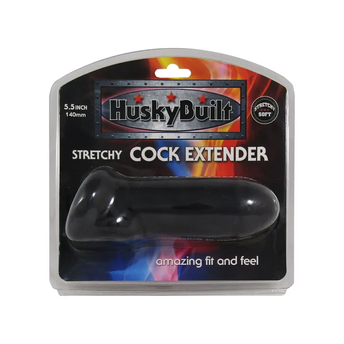 Husky Built Stretchy 55 Cock Extender Black Castle Megastore Dildos