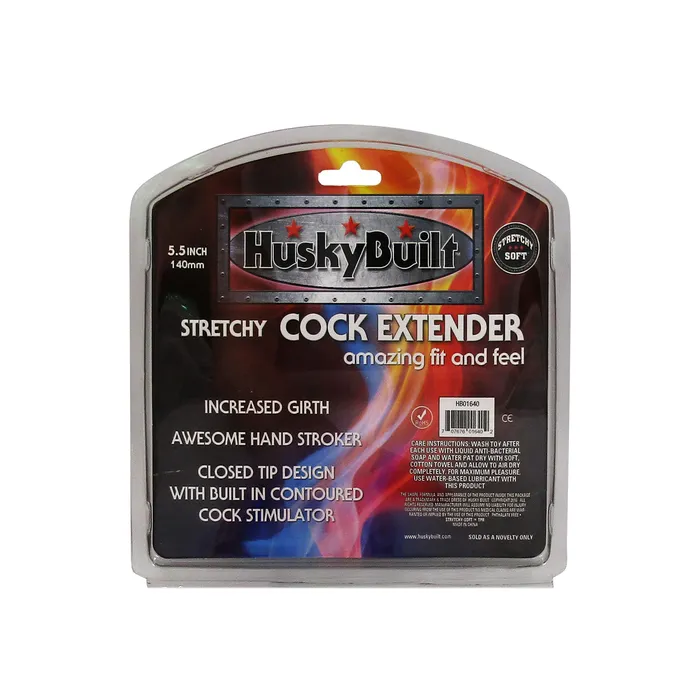 Husky Built Stretchy 55 Cock Extender Black Castle Megastore Dildos