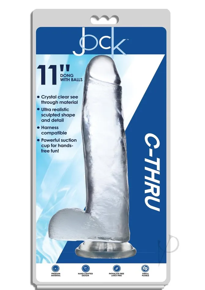 Jock C Thru Dong Wballs 11 Clear Jock Dildos