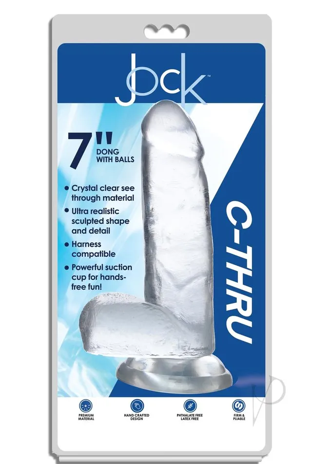 Jock C Thru Dong Wballs 7 Clear Jock Dildos