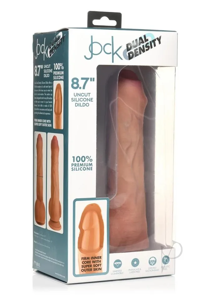 Jock Dildos Jock Dual Dense Uncut Dildo 87 Tan