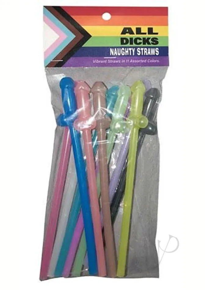 Kheper Games Female Sex Toys All Dicks Naughty Straws Rainbow