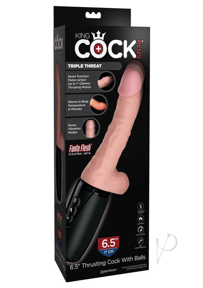 King Cock Kc 65 Thrusting Cock W Balls Flesh Dildos