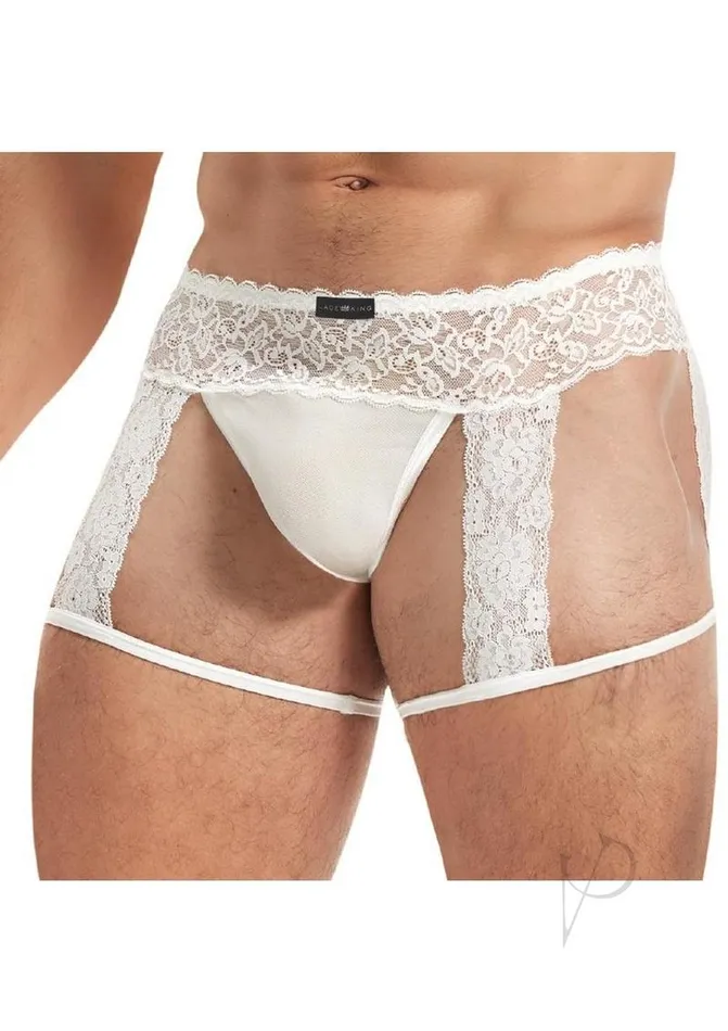 Lace King Female Sex Toys Lace King Lace Mens Panty Ml Wht