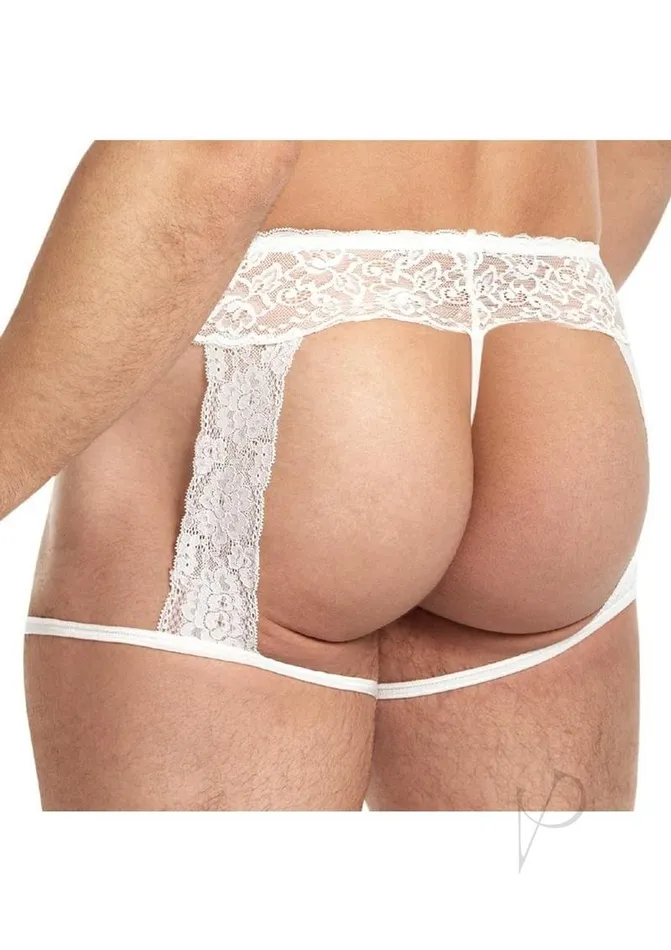 Lace King Female Sex Toys Lace King Lace Mens Panty Ml Wht