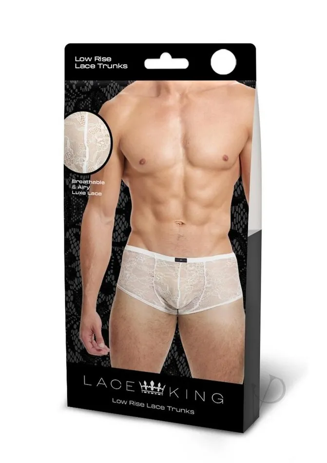 Lace King Vibrators Lace King Lace Trunks Ml Wht