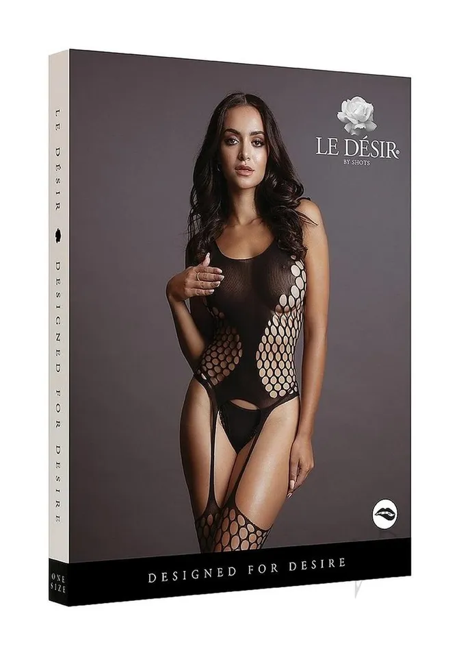 Le Desir Bodystockings Playsuits Fence Suspender Bodystocking Os Blk